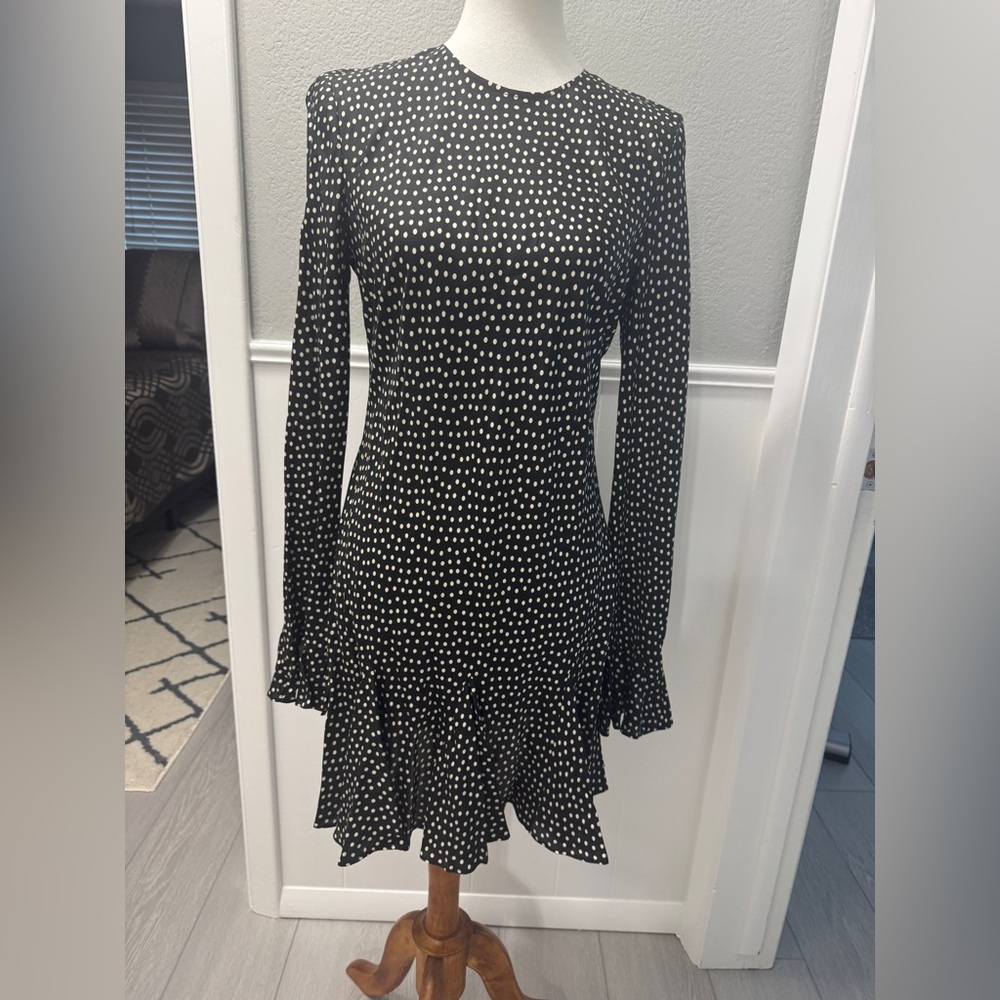 NWT Doen Narcisse Elegant Black Polka Dot Dress Size M - Picture 5 of 10